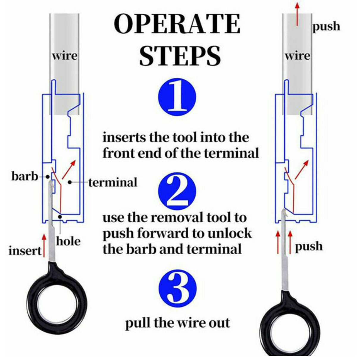 397073100Pcs-Terminal-Removal-Tool-Kit-Wire-connector-Pin-Release-Extractor-Puller-1810376