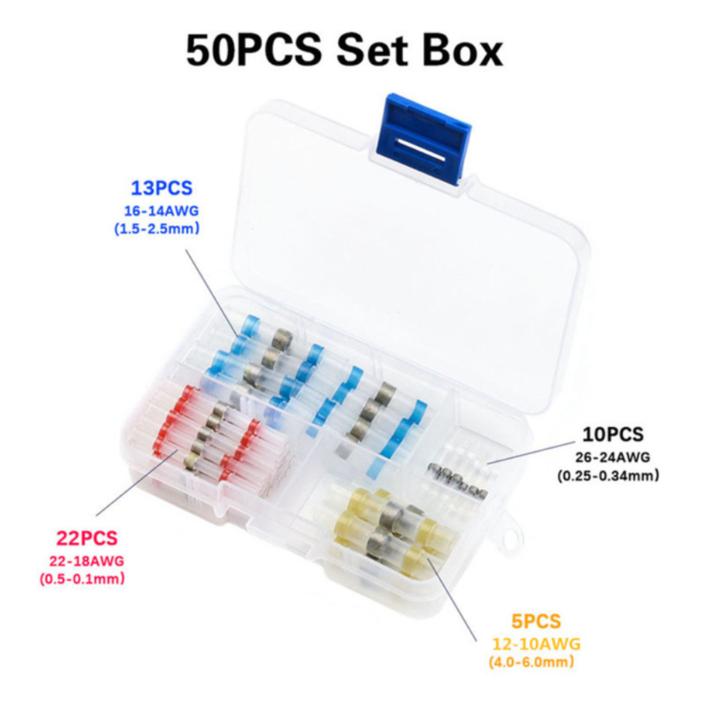 50PCS-Solder-Seal-Wire-Connectors-Heat-Shrink-Solder-Butt-Connectors-Terminals-Connector-Kit-Automot-1820419