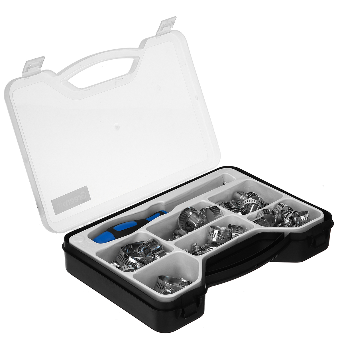 50cs-Set--Fastener-Spring-Clamps-Oil-Hose-Clips-Stainless-Steel-Adjustable-S-Screw-8mm-Band-1671729