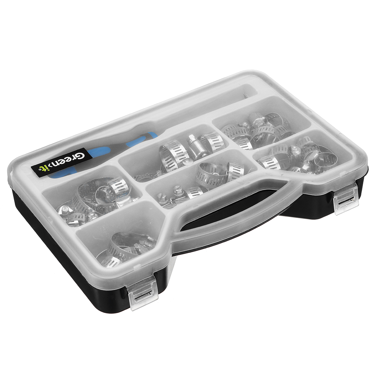 50cs-Set--Fastener-Spring-Clamps-Oil-Hose-Clips-Stainless-Steel-Adjustable-S-Screw-8mm-Band-1671729