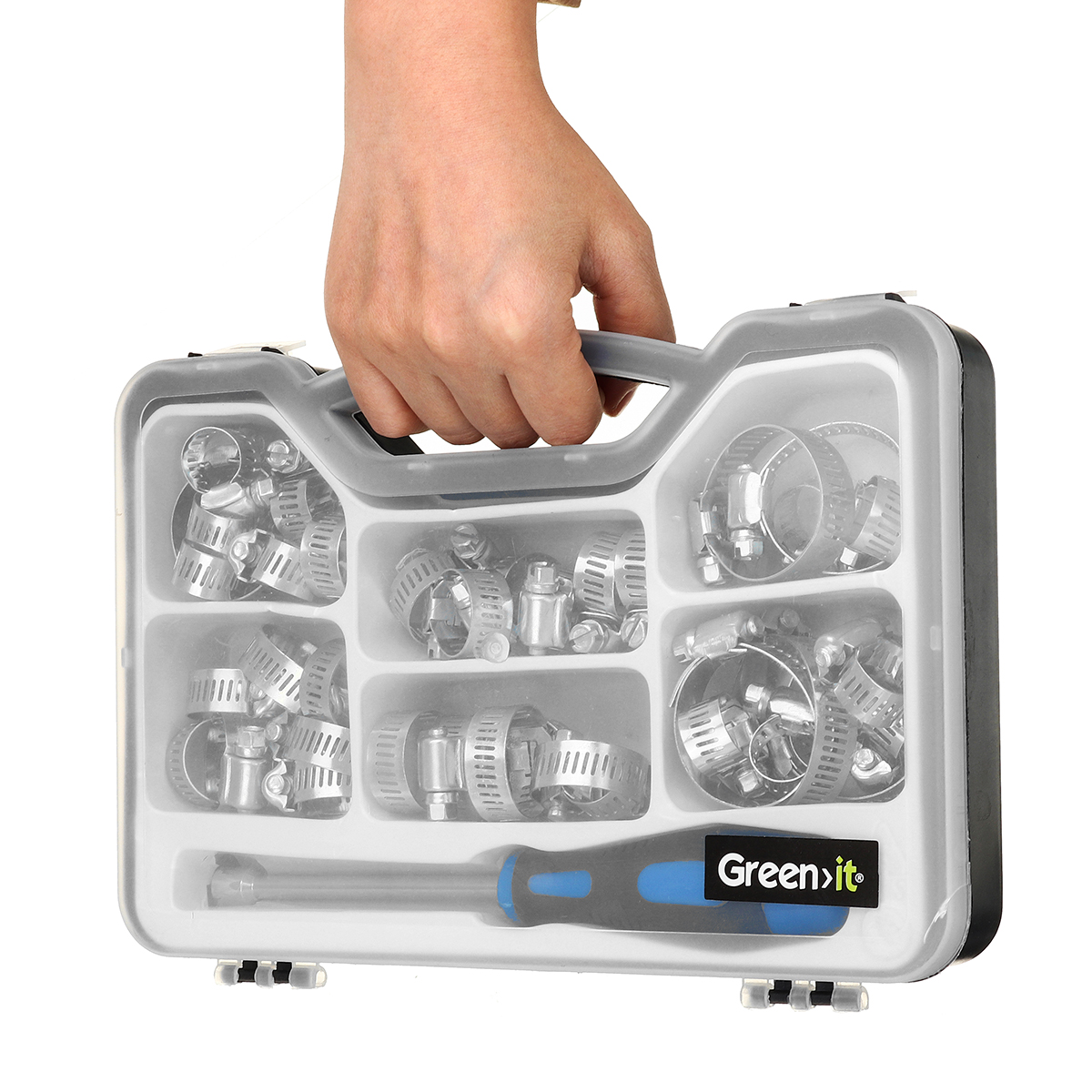 50cs-Set--Fastener-Spring-Clamps-Oil-Hose-Clips-Stainless-Steel-Adjustable-S-Screw-8mm-Band-1671729