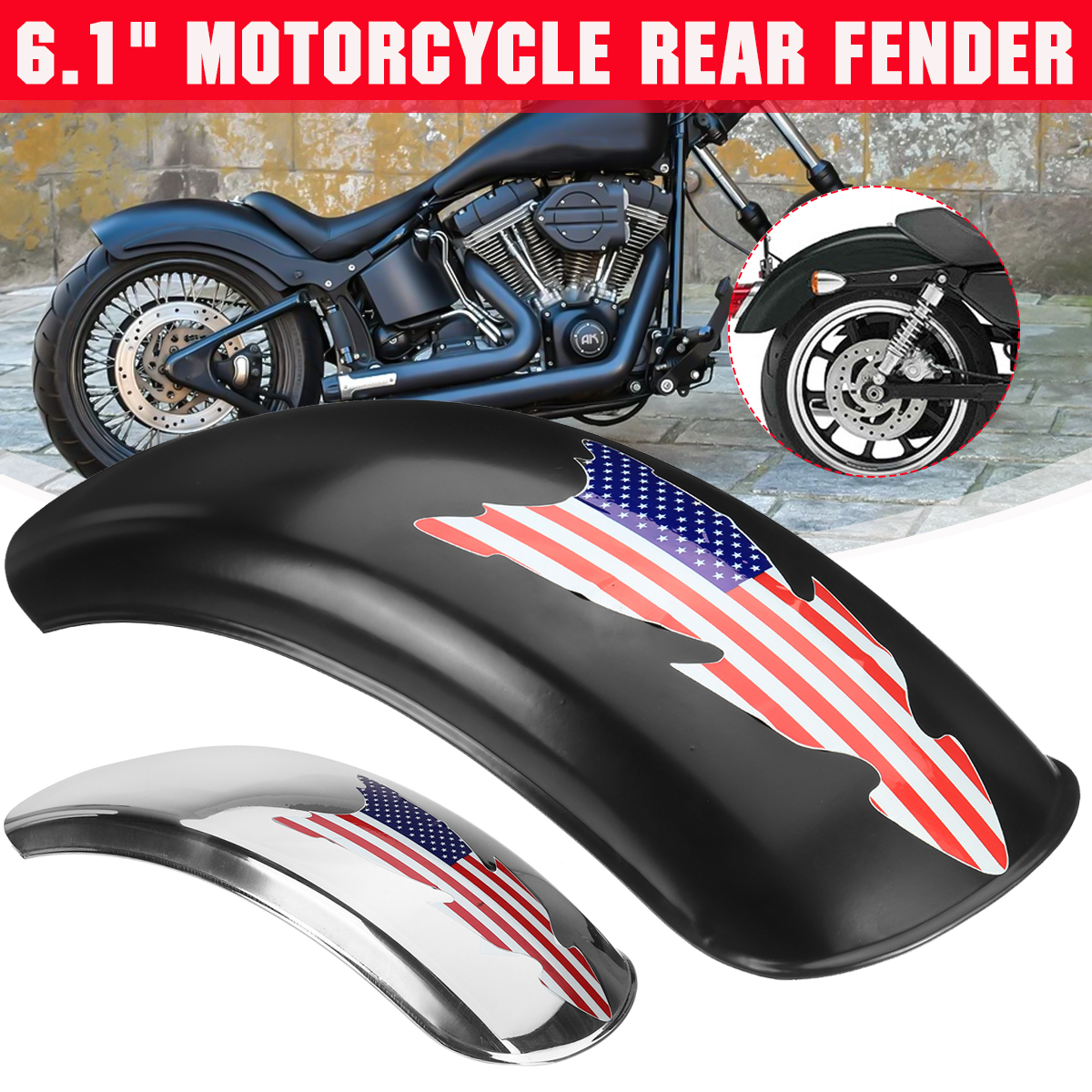 61-Inch-Motorcycle-Rear-Fender-Flat-Mudguard-Trailer-Stainless-Steel-For-Bobber-Short-Style-1788843