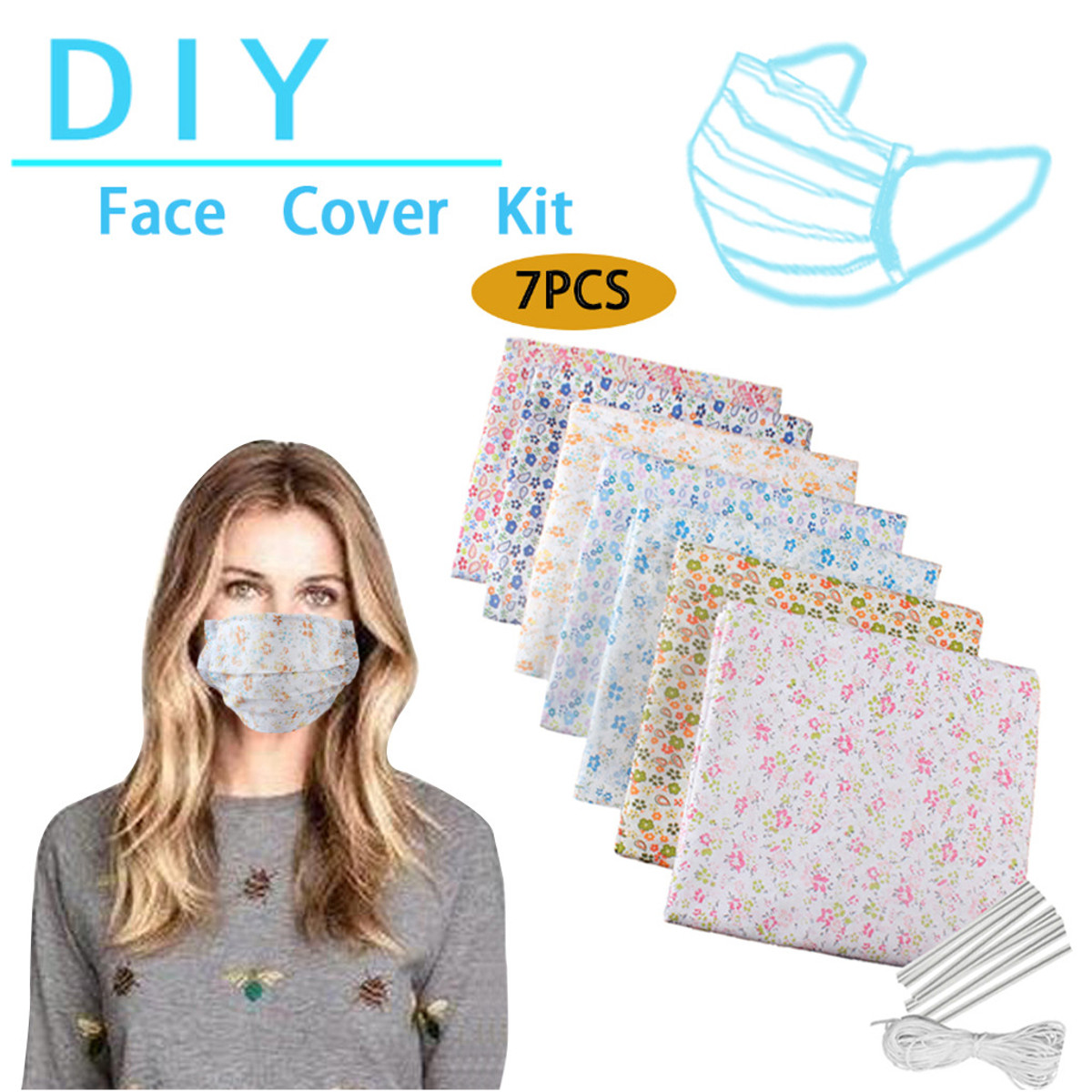 7PCS-DIY-Self-Made-Motorcycle-Face-Cover-Mask-Material-Fabric-Bundle-Patchwork-Squares-1826294