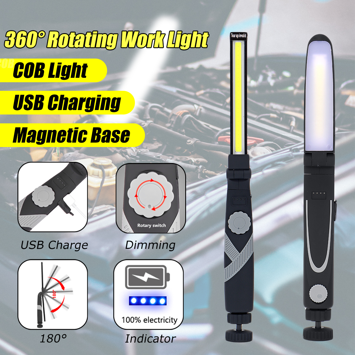 COB-360deg-Rotating-18650-2000mAh-Indicator-LED-Work-Light-Spiral-Switch-Stepless-Dimming-1560738