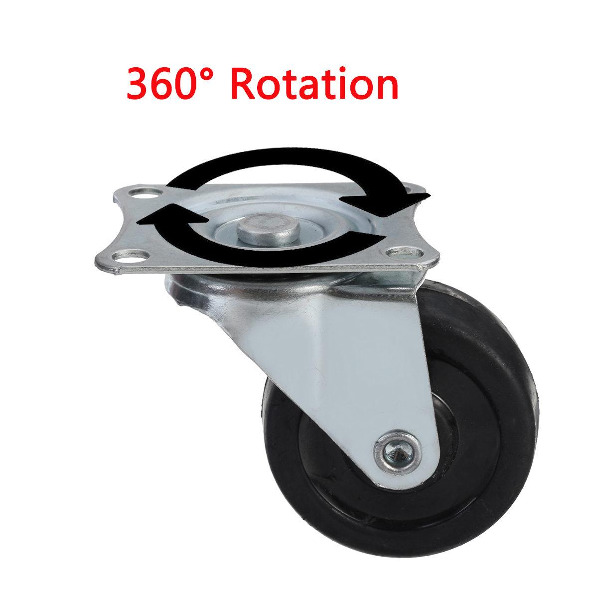 Heavy-Duty-2quot-50mm-Swivel-Castor-Wheel-for-Shopping-Cart-Trolley-Caster-Rubber-1720681