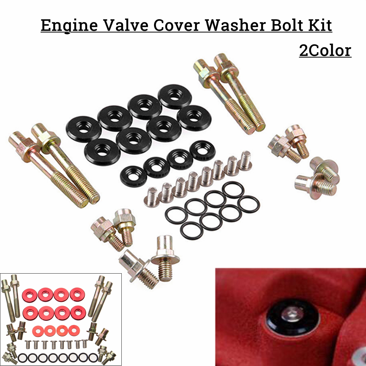 Low-Profile-Engine-Valve-Cover-Washer-Bolt-Kit-For-Honda-Acura-B-Series-B16-B18-5-Colors-1640736