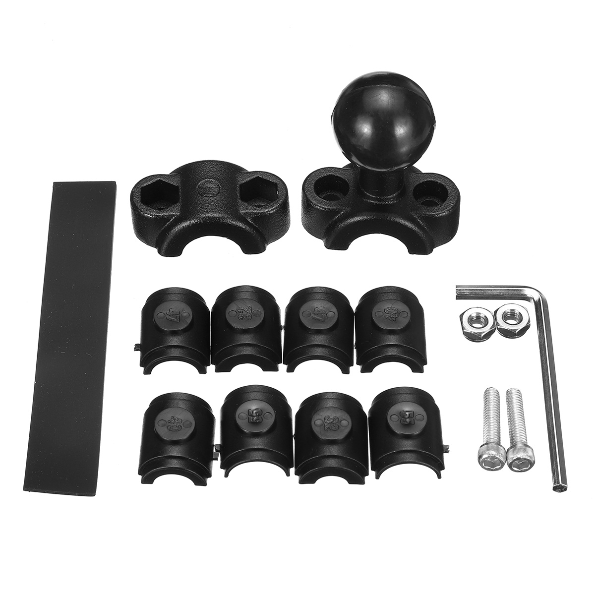 Mini-Rail-Base-with-1quot-Ball-For-Motorcycle-035quot-to-061quot-Diameter-Handlebar-Mount-1716290