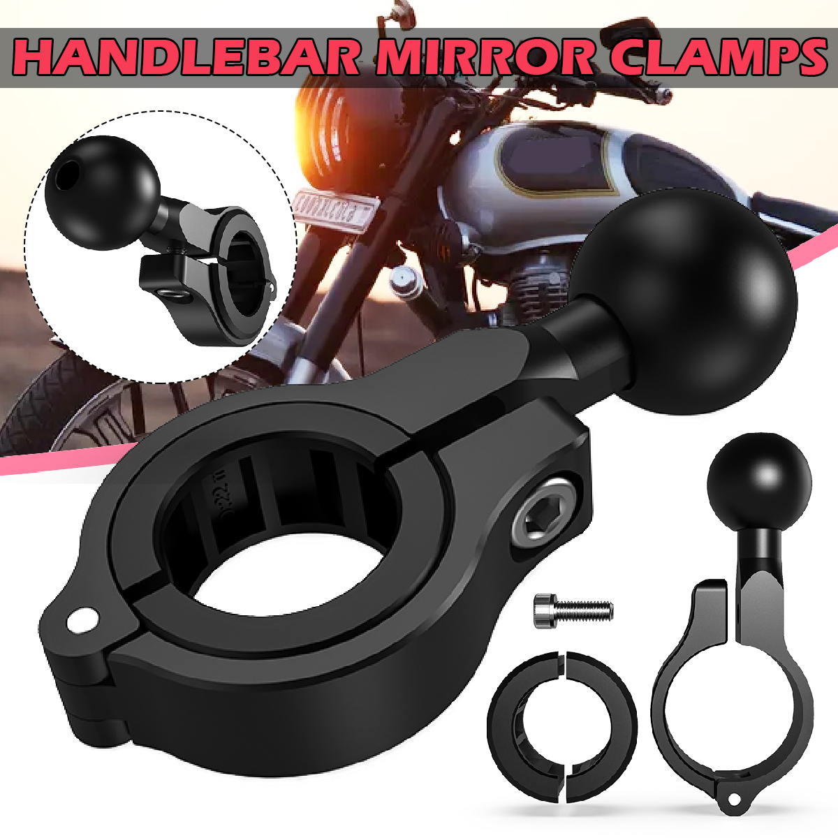 Motorcycle-Bike-Handlebar-Mount-Adapter-Holder-Clamp-Aluminum-Universal-1750228
