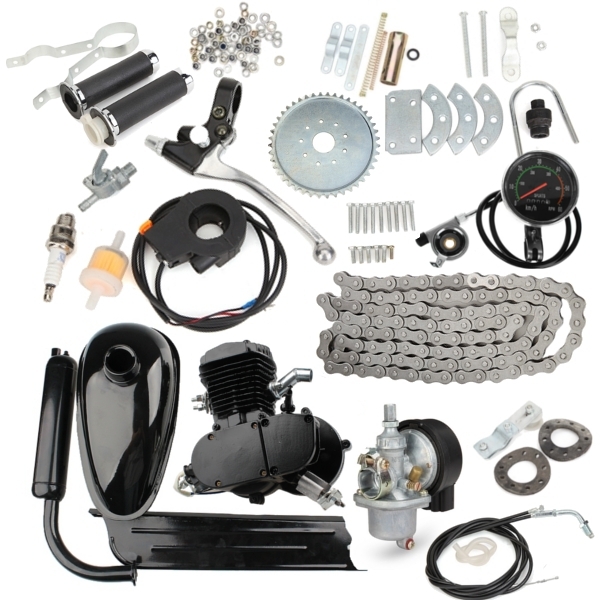 Upgraded-80cc-2-Stroke-Motorized-Bicycle-Gas-Engine-Motor-Kit-with-Speedometer-Black-1220384
