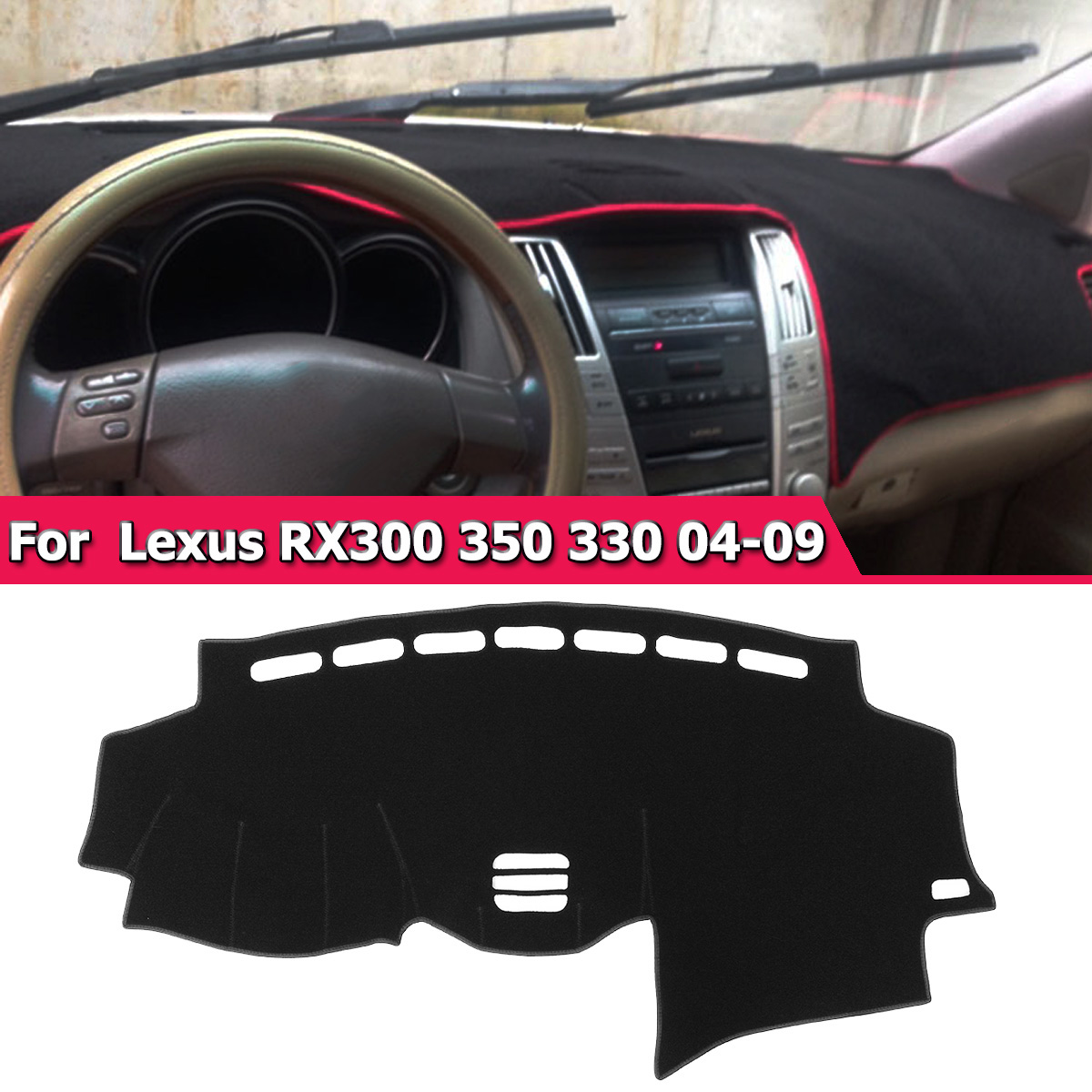 Black-Dashboard-Cover-Dashmat-Dash-Sun-Mat-Pad-For-Lexus-RX300-350-330-2004-2009-1653980