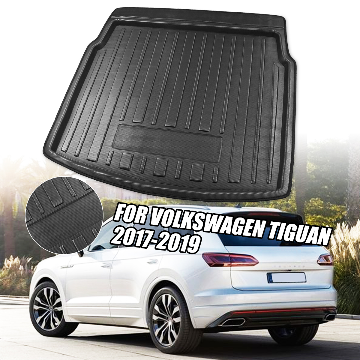 Boot-Mat-Rear-Trunk-Liner-Cargo-Floor-Tray-Carpet-For-Volkswagen-Tiguan-2017-19-1711937