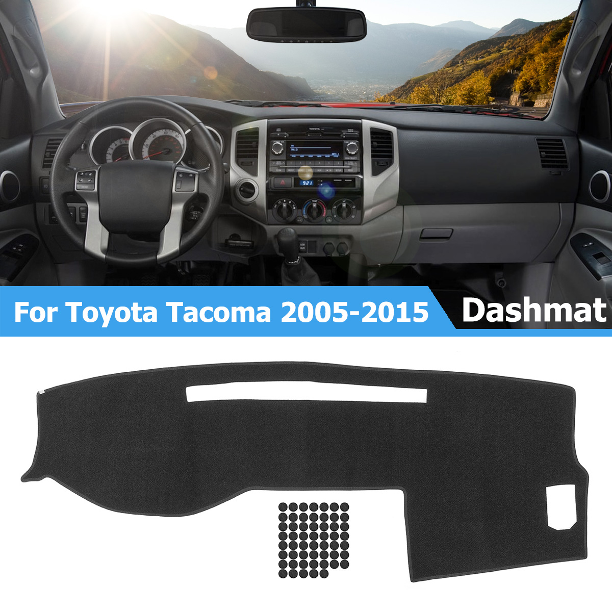 Dashmat-Black-For-Toyota-Tacoma-05-15--Dashboard-Dash-Mat-Pad-Cover-All-Weather-1651020
