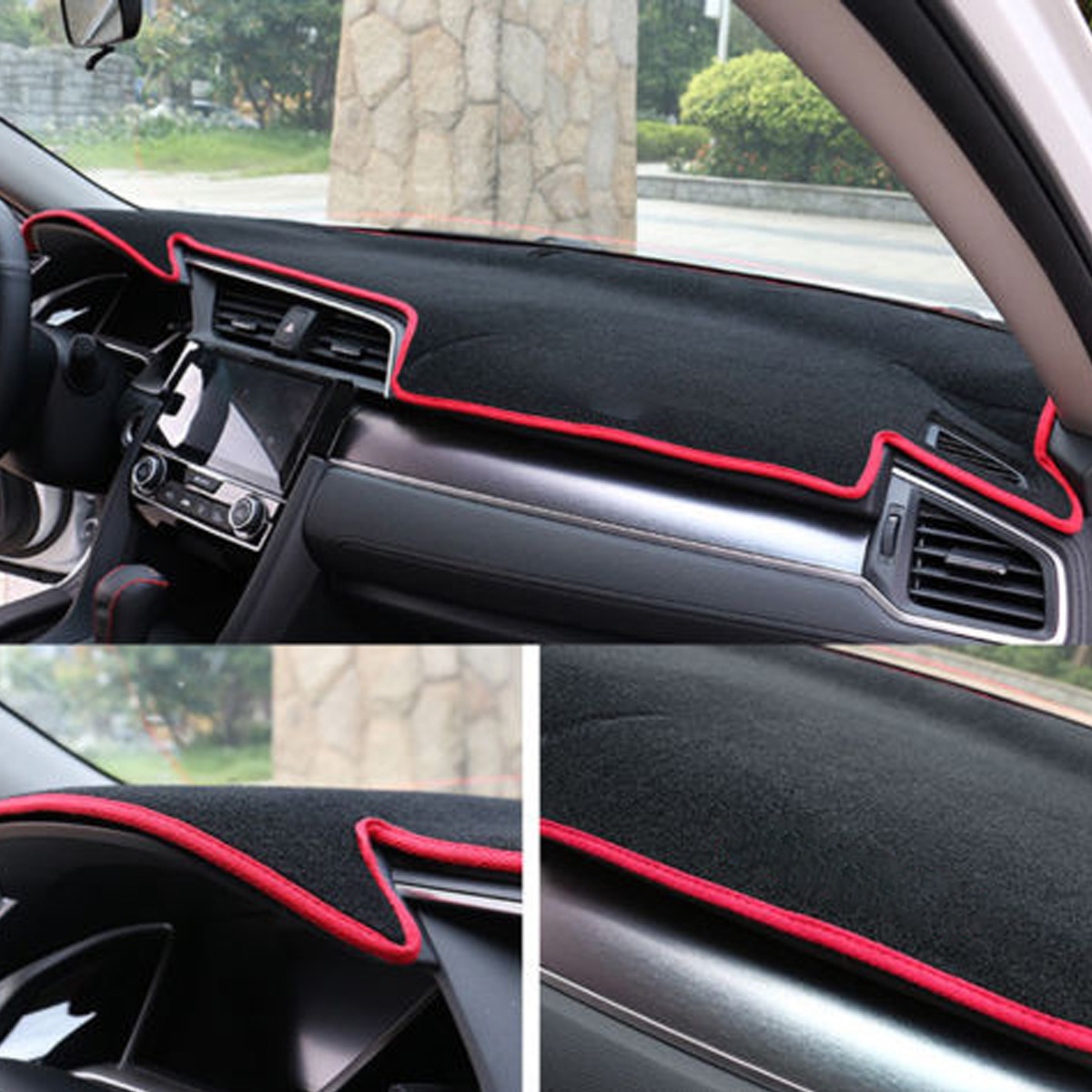 Non-slip-Car-Dash-Mat-Dashboard-Sun-Cover-Pad-Polyester-DashMat-for-Honda-10th-Gen-Civic-2016-2018-1321211