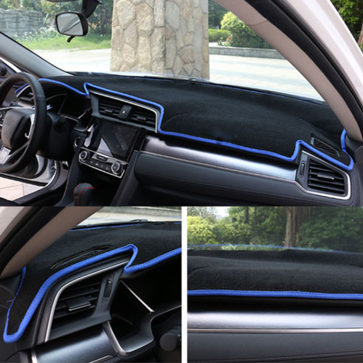 Non-slip-Car-Dash-Mat-Dashboard-Sun-Cover-Pad-Polyester-DashMat-for-Honda-10th-Gen-Civic-2016-2018-1321211
