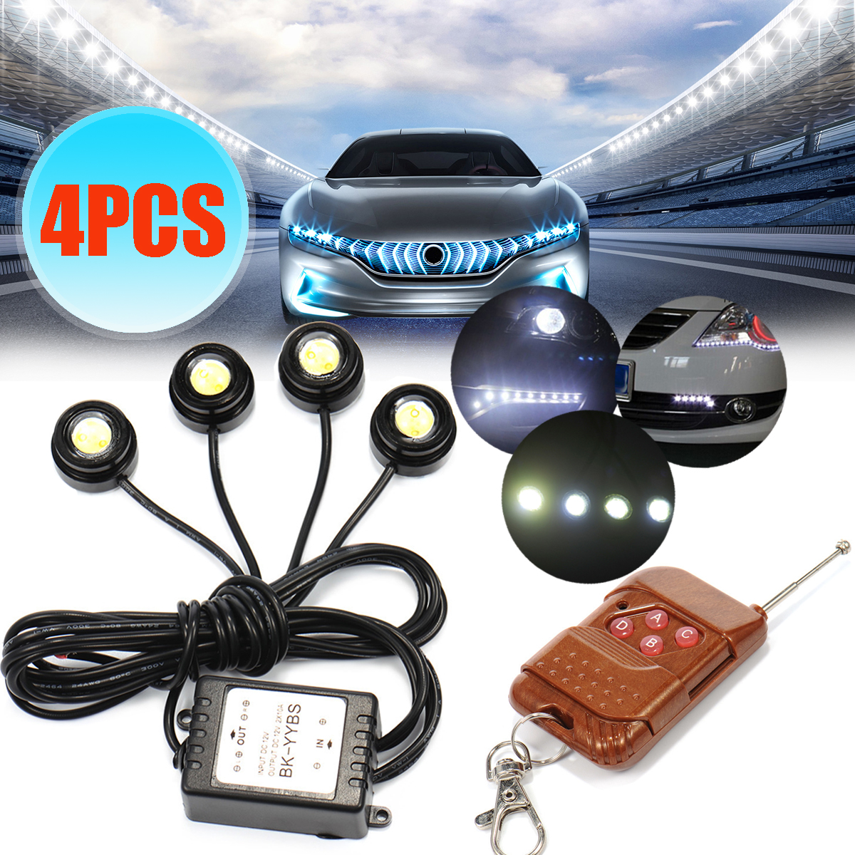 12V-Car-LED-Daytime-Running-Lights-Fog-Signal-Lamp-Auto-One-Tow-Four-Flash-White-Light-DRL-6000K-IP6-1553865