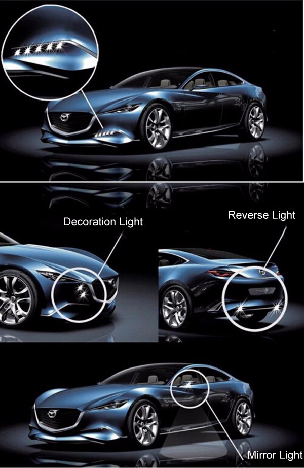 23mm-3W-Motor-Car-Eagle-Eye-LED-Daytime-Running-Lights-Fog-Light-DC12V-Black-Shell-1029080