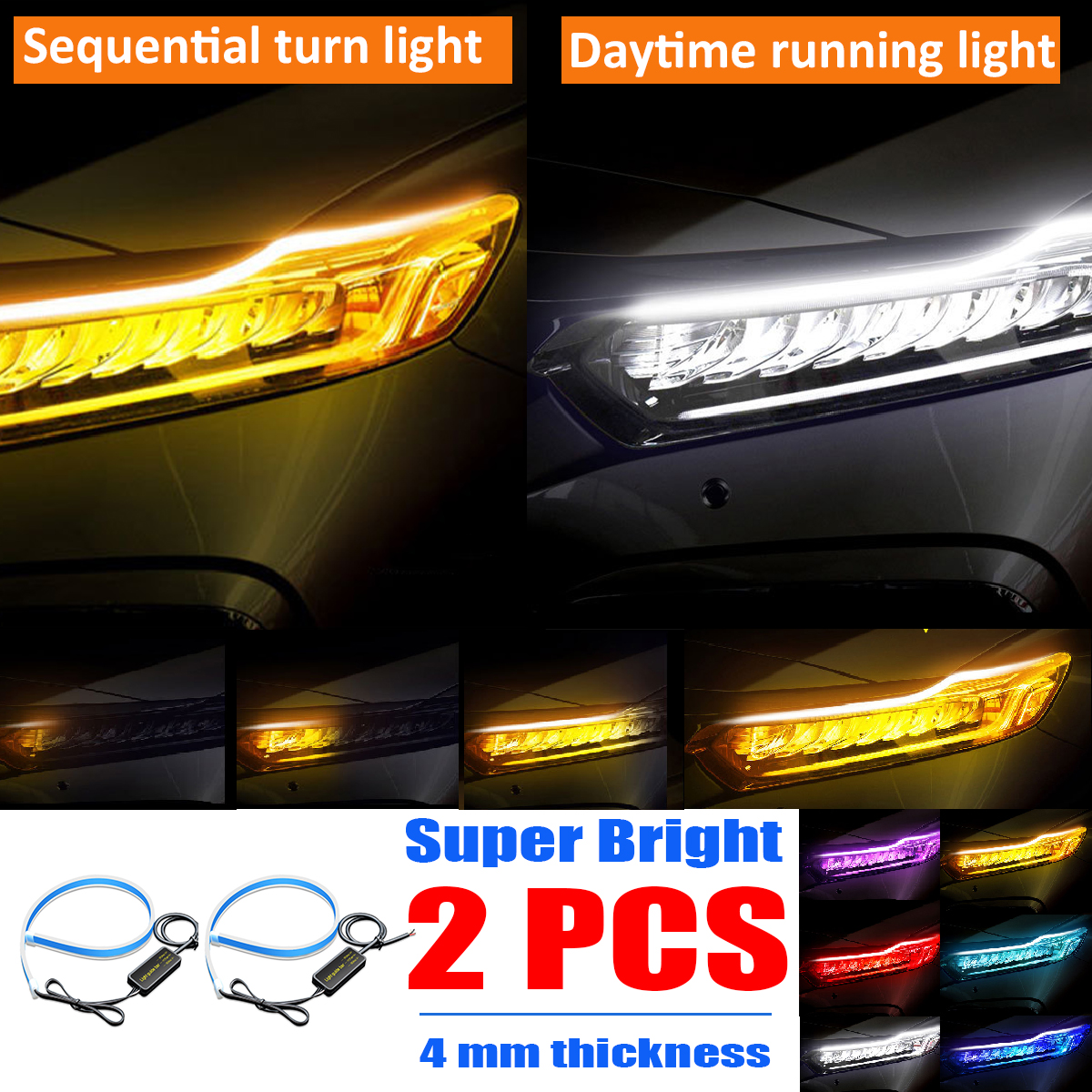 2PCS-30CM-Waterproof-LED-Car-DRL-Daytime-Running-Lamp-Strip-Light-Soft-Tub-1784050