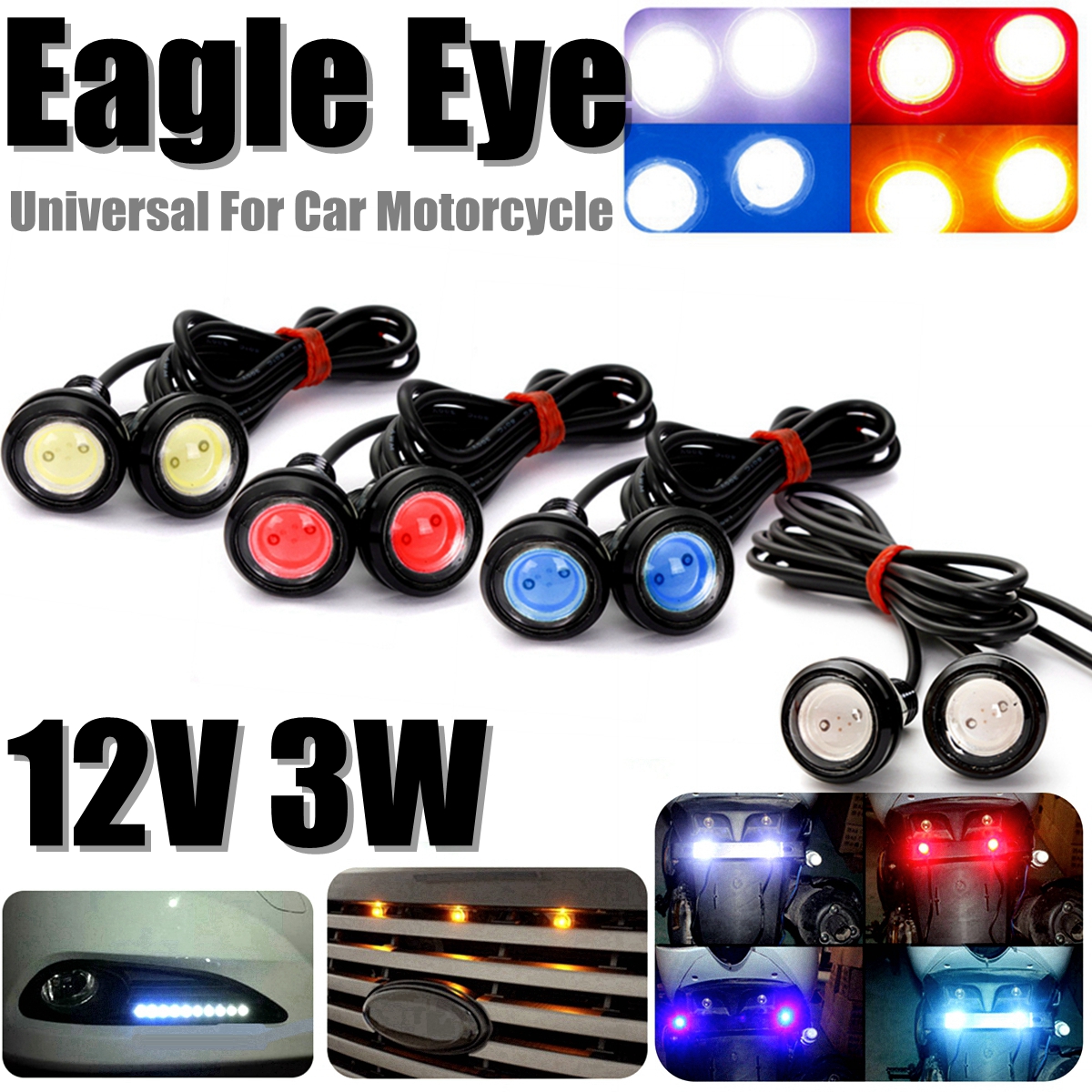 2PCS-3W-LED-Eagle-Eye-Lights-Daytime-Running-DRL-Bulb-Backup-Reversing-Lamp-12V-White-for-Car-Motor-930892