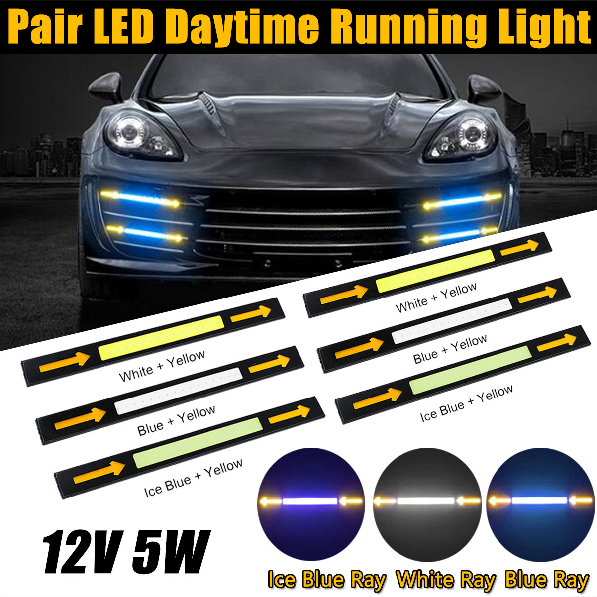 2Pcs-Car-COB-LED-Daytime-Running-Lights--DRL-Turn-Signal-Fog-Lamps-12V-5W-Waterproof-Universal-1640294
