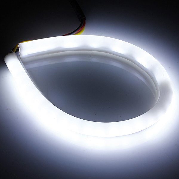30cm-White-Amber-Switchback-Headlight-LED-Strip-Drl-Run-Light-939354
