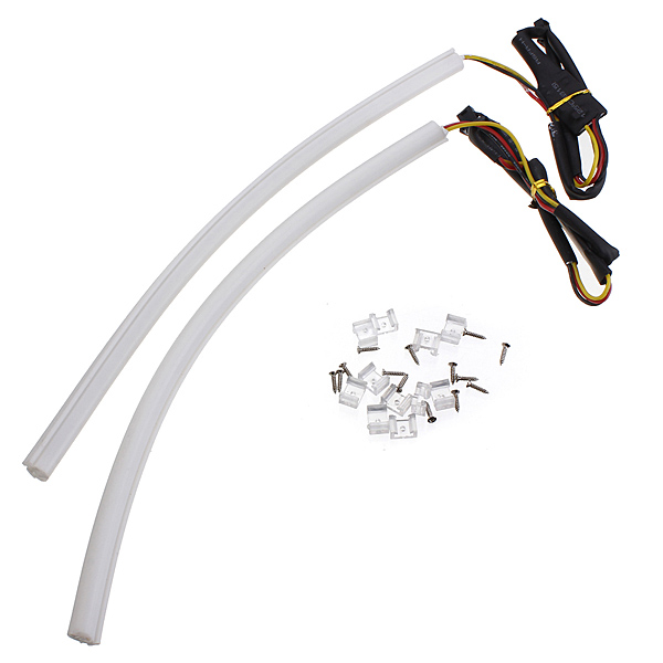 30cm-White-Amber-Switchback-Headlight-LED-Strip-Drl-Run-Light-939354