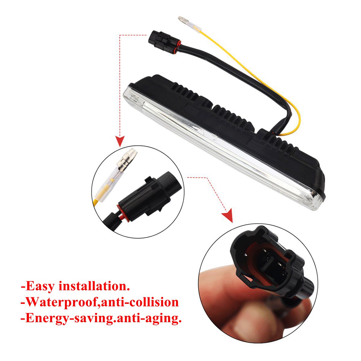 36-LED-Dual-Color-Car-Daytime-Running-Lights-DRL-Lamps-Universal-WhiteAmber-1402075