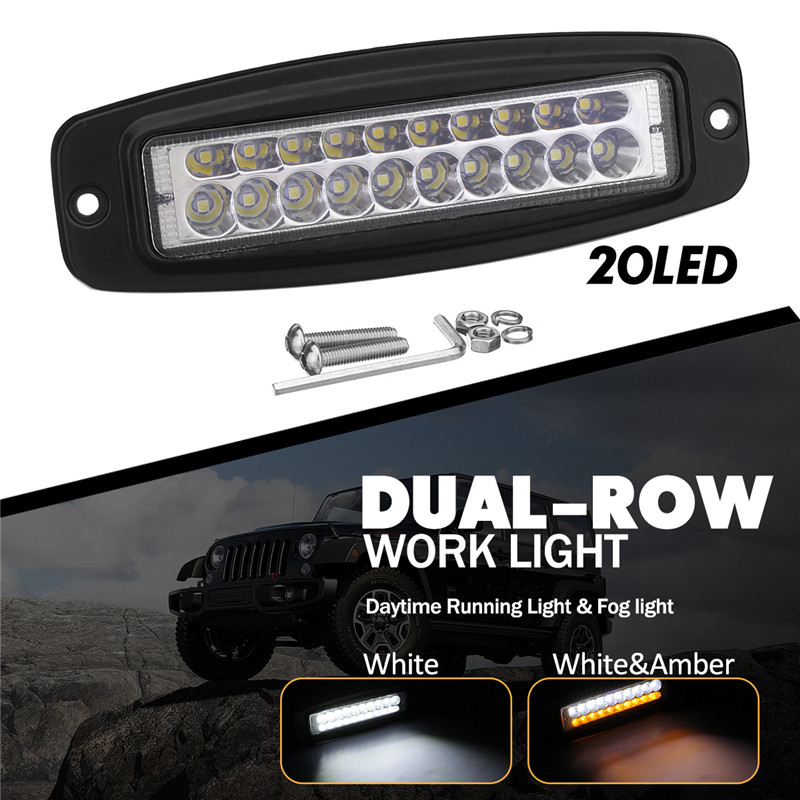 6Inch-6000LM-50W-20LED-Car-Daytime-Running-Combo-Beam-Lights-Fog-Work-Lamp-1330810