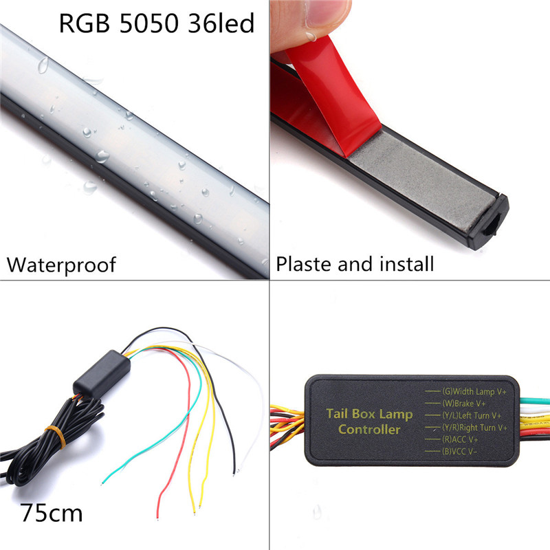 6in1-24inch-60CM-36-LED-RGB-Car-Hood-Grilles-Bumper-Knight-Rider-Scanner-Strip-Light-1215325