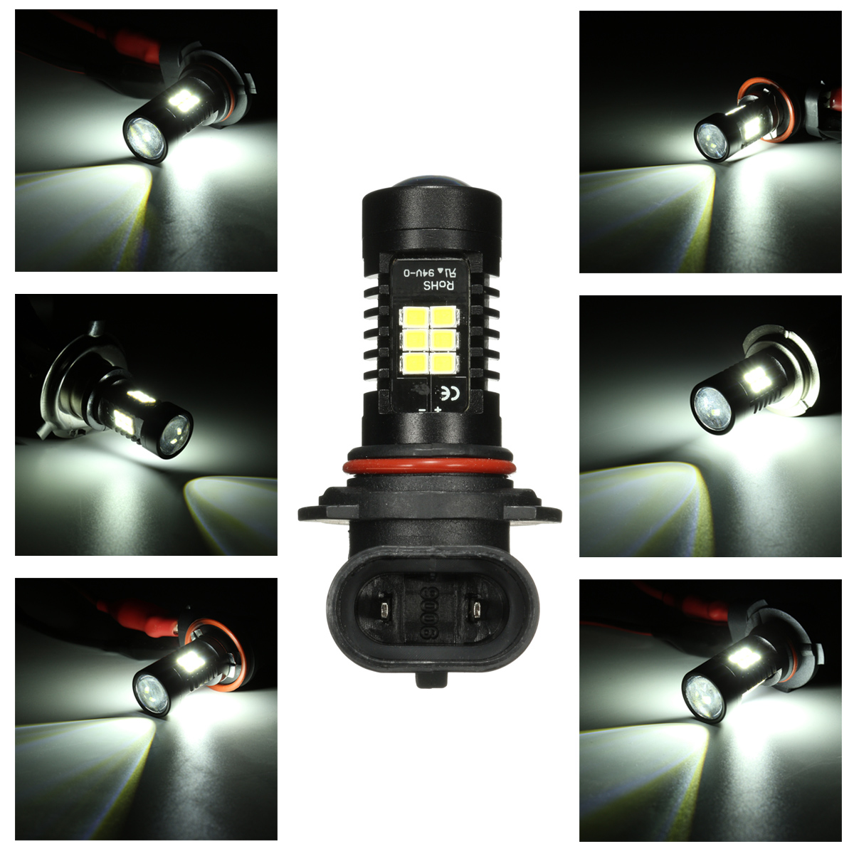 H4-H7-H11-9005-9006-H8-LED-Car-Fog-Light-Daytime-Running-DRL-Bulb-21-SMD-12V-21W-With-Lens-6000K-Whi-1716532