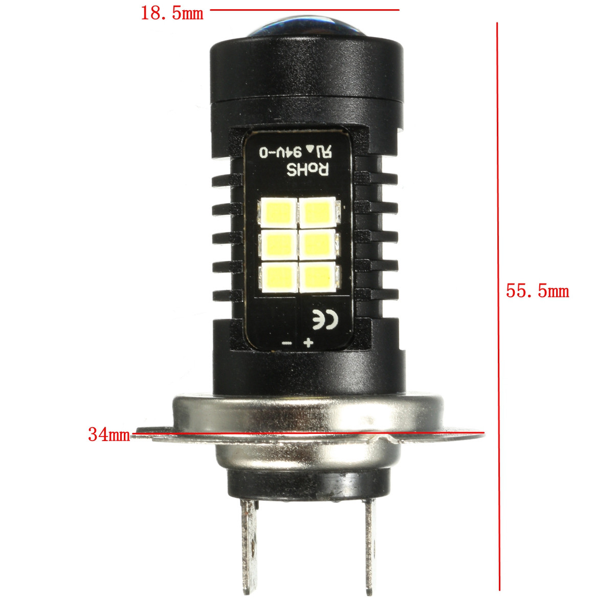 H4-H7-H11-9005-9006-H8-LED-Car-Fog-Light-Daytime-Running-DRL-Bulb-21-SMD-12V-21W-With-Lens-6000K-Whi-1716532