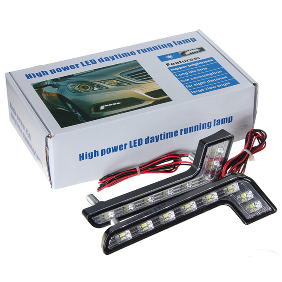 L-Shape-5W-LED-DRL-Daytime-Running-Lights-Fog-Lamp-White-for-Benz-C-E-S-42920