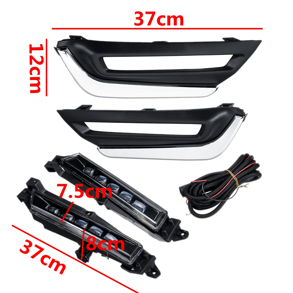 LED-DRL-Daytime-Running-Lights-White-Pair-For-Honda-CR-V-CRV-2017-2018-1568098