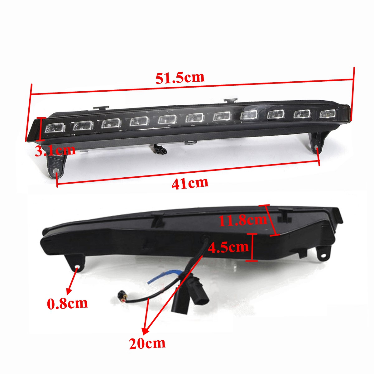 LED-Daytime-Running-Fog-Lights-DRL-White-Turn-Signal-Lamp-Yellow-2Pcs-for-Audi-Q7-2007-09-1119963