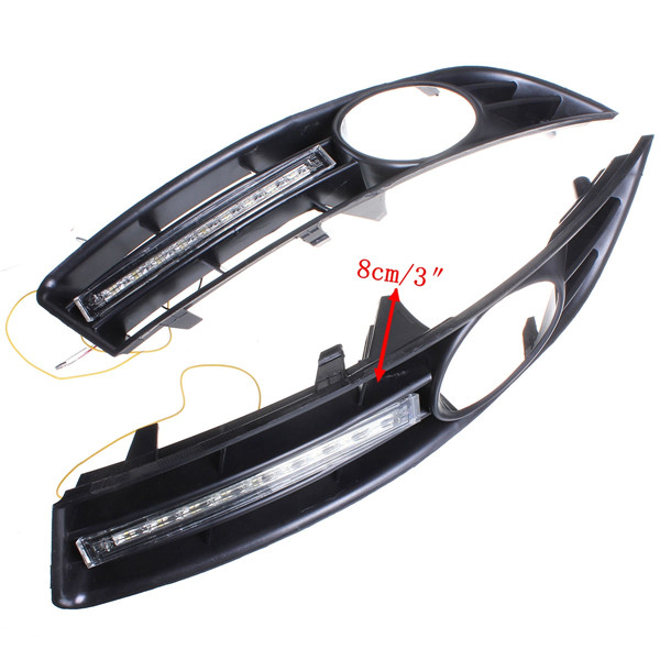 Paar-Front-Grille-Grille-6-LED-Tagfahrlicht-Lamp-For-VW-For-Volkswagen-For-Passat-963691