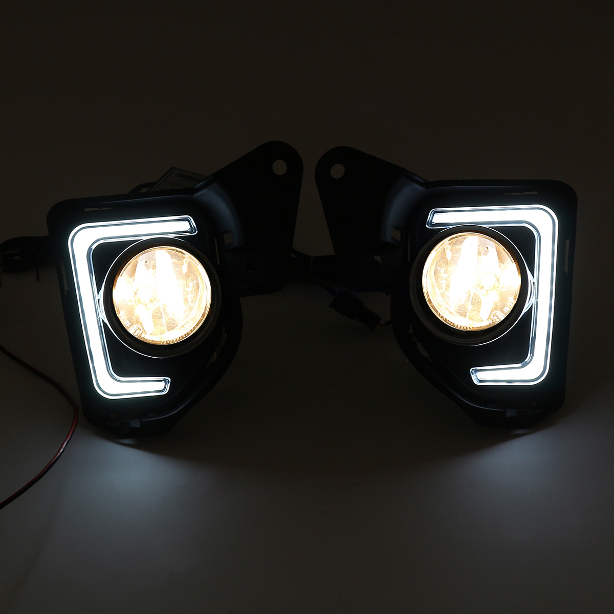 Pair-LED-DRL-Daytime-Running-Lights-White-Fog-Lamps-Yellow-with-H16-Halogen-Bulbs-For-Toyota-Hiace-2-1570017
