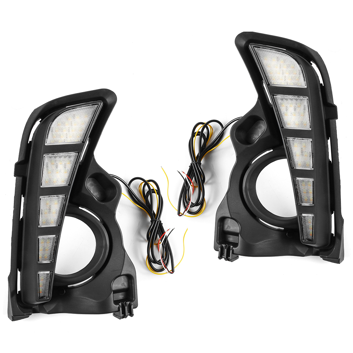 Pair-LED-Daytime-Running-Lights-DRL-Turn-Signal-Fog-Lamp-Three-Colors-for-Toyota-Highlander-17-18-1368265