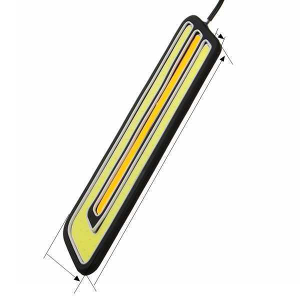 Pair-U-Shape-800LM-White--Yellow-COB-LED-DRL-Daytime-Running-Fog-Turn-Signal-Light-1122163