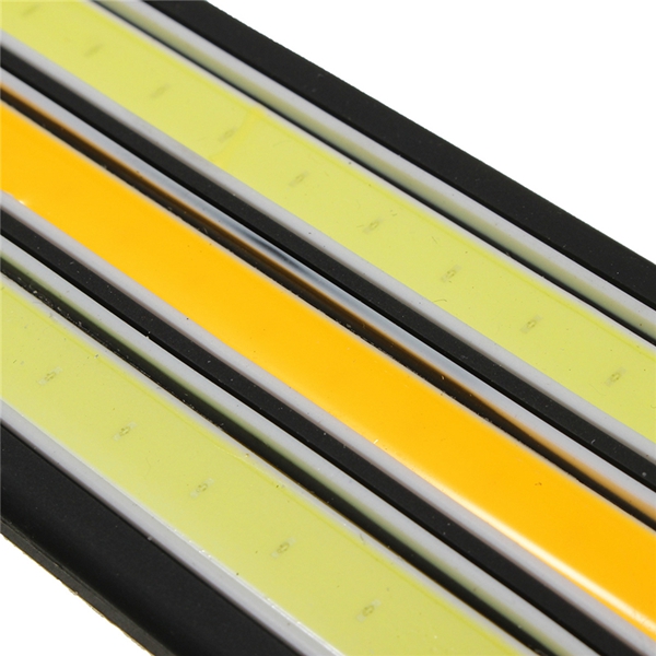 Pair-U-Shape-800LM-White--Yellow-COB-LED-DRL-Daytime-Running-Fog-Turn-Signal-Light-1122163