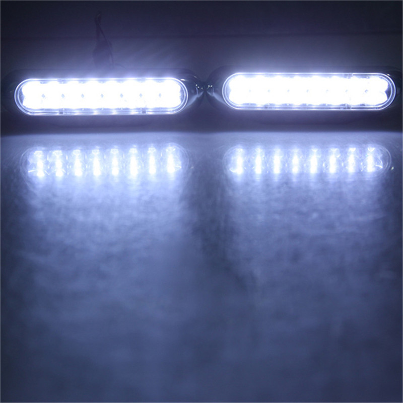 Pair-Universal-16-LED-Car-Daytime-Running-Lights-DRL-Fog-Day-Driving-Lamp-12V-White-40224