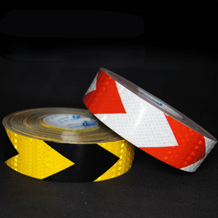 1m45m-Traffic-Warning-Safety-Reflective-Strips-Black-YellowRed-White-Arrow-Sticker-1048536