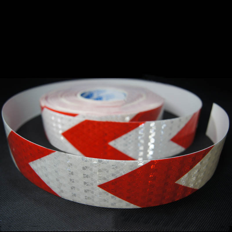 1m45m-Traffic-Warning-Safety-Reflective-Strips-Black-YellowRed-White-Arrow-Sticker-1048536