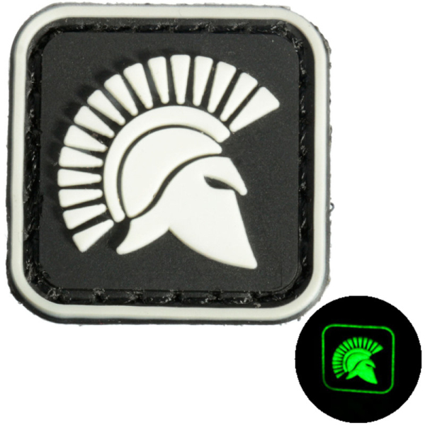 25X25cm-Square-Mini-Molon-Labe-King-Of-Sparta-Glow-Tactical-Army-PVC-Patch-Brassard-Black-1114853