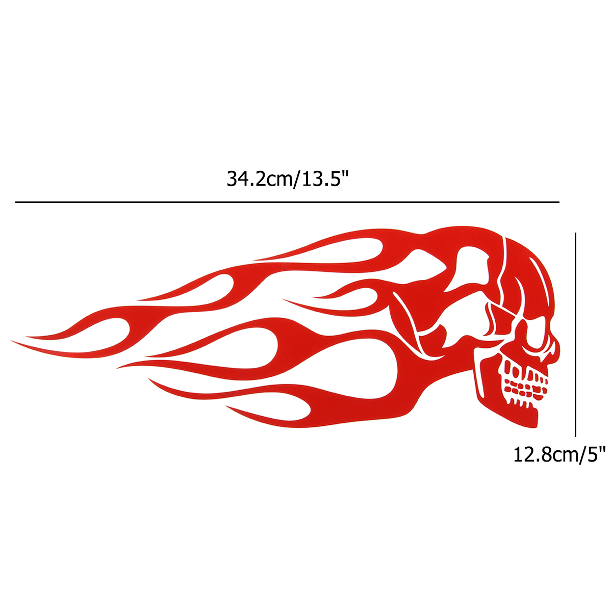 2pcs-135x5inch-Universal-Motorcycle-Gas-Tank-Flames-Skull-Badge-Decal-Sticker-RedBlueYellow-1348665