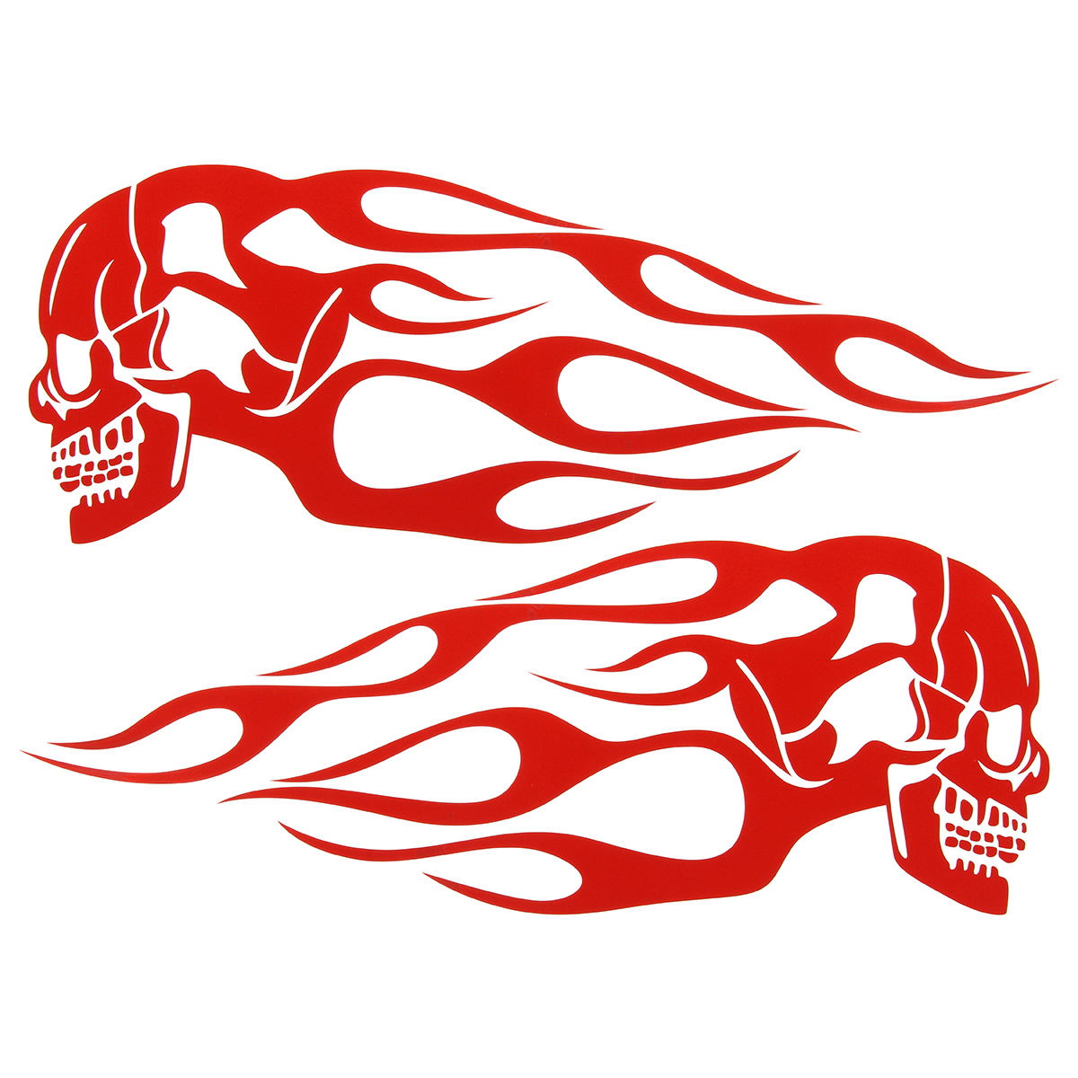 2pcs-135x5inch-Universal-Motorcycle-Gas-Tank-Flames-Skull-Badge-Decal-Sticker-RedBlueYellow-1348665