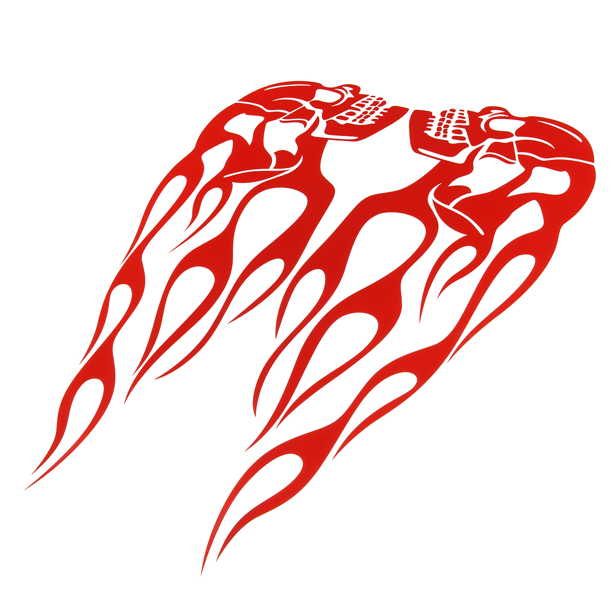 2pcs-135x5inch-Universal-Motorcycle-Gas-Tank-Flames-Skull-Badge-Decal-Sticker-RedBlueYellow-1348665