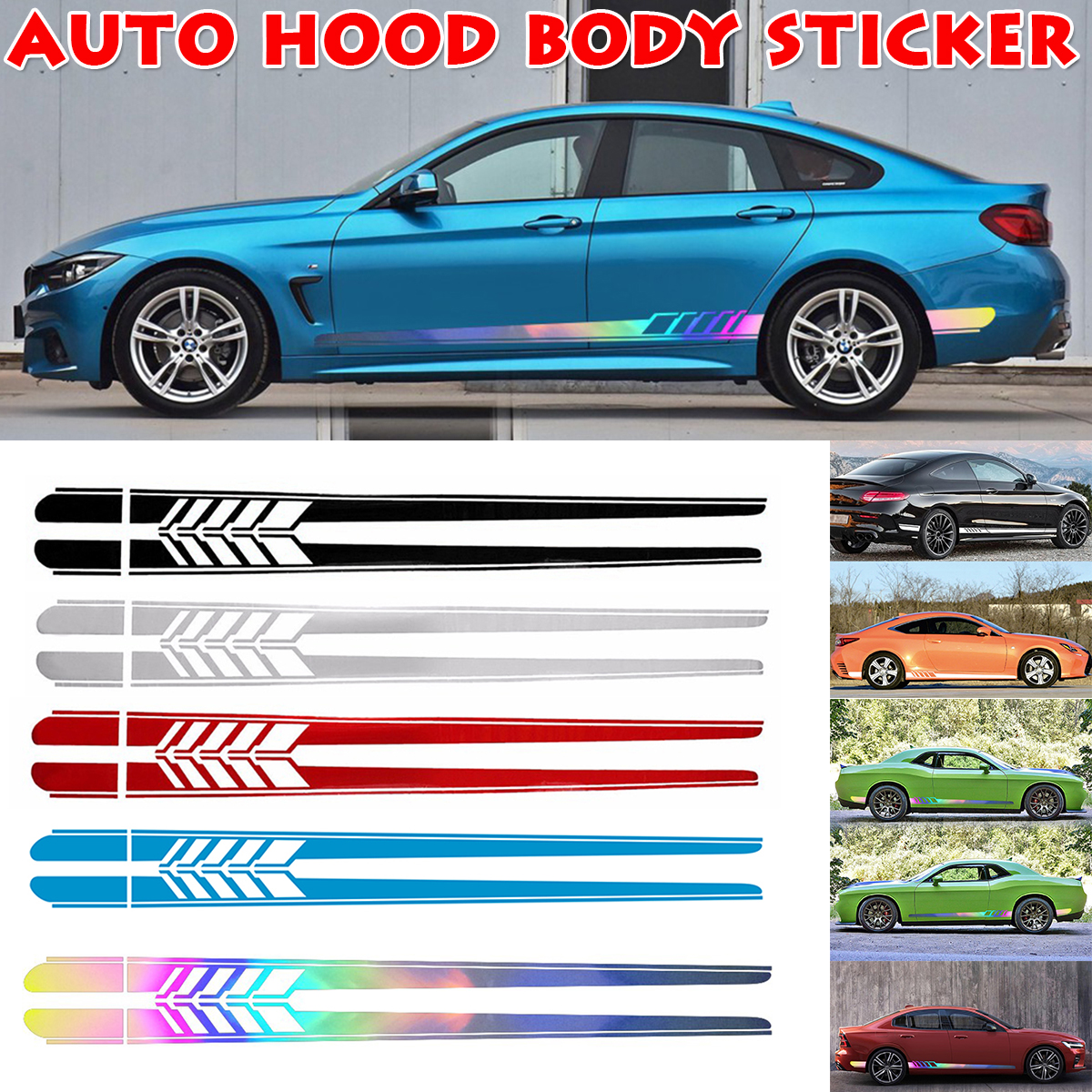 2pcs-Body-Both-Side-Graphics-Vinyl-Long-Stripe-Reflective-Colorful--Solid-Color-Car-Decal-Sticker-1746529