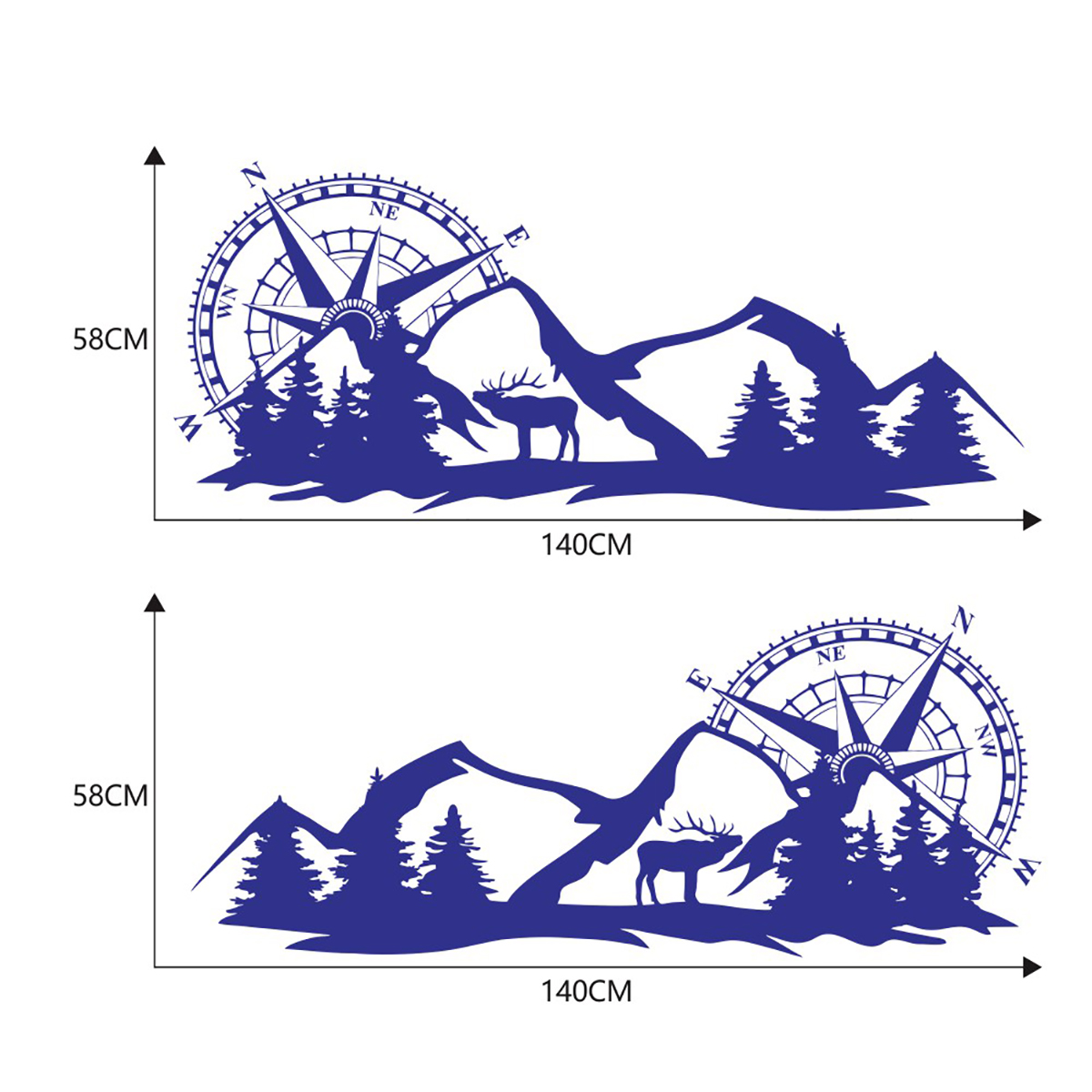 2pcs-Set-Body-Sticker-Decal-Large-Compass-Navigation-WMountain-Deer-For-Camper-Van-Motorhome-Boat-Mo-1733940