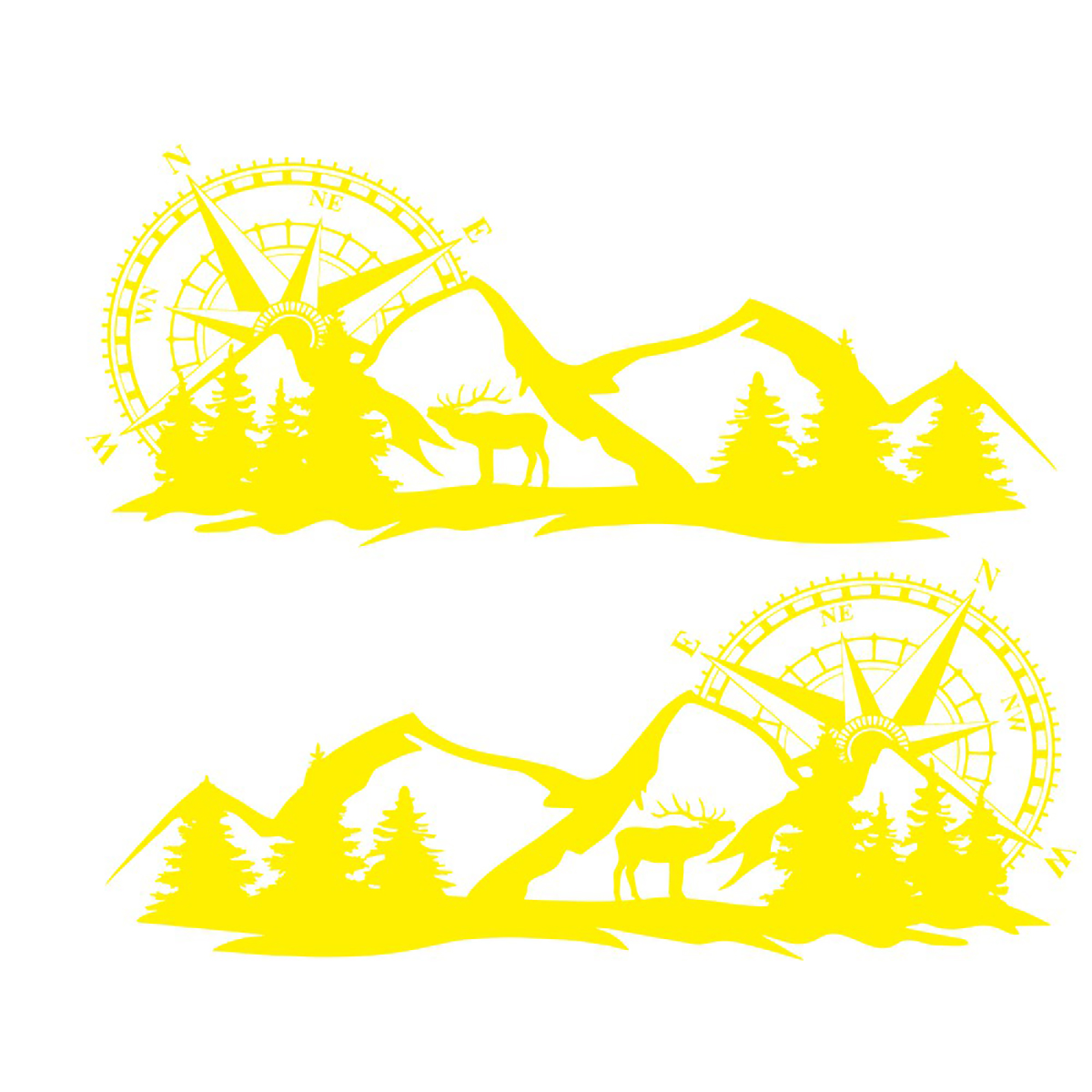 2pcs-Set-Body-Sticker-Decal-Large-Compass-Navigation-WMountain-Deer-For-Camper-Van-Motorhome-Boat-Mo-1733940