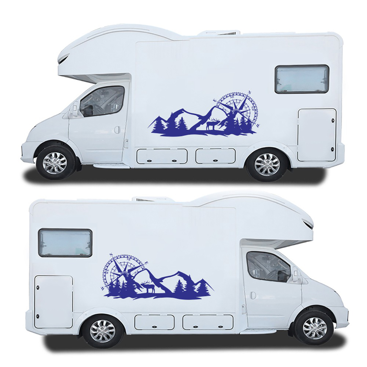 2pcs-Set-Body-Sticker-Decal-Large-Compass-Navigation-WMountain-Deer-For-Camper-Van-Motorhome-Boat-Mo-1733940