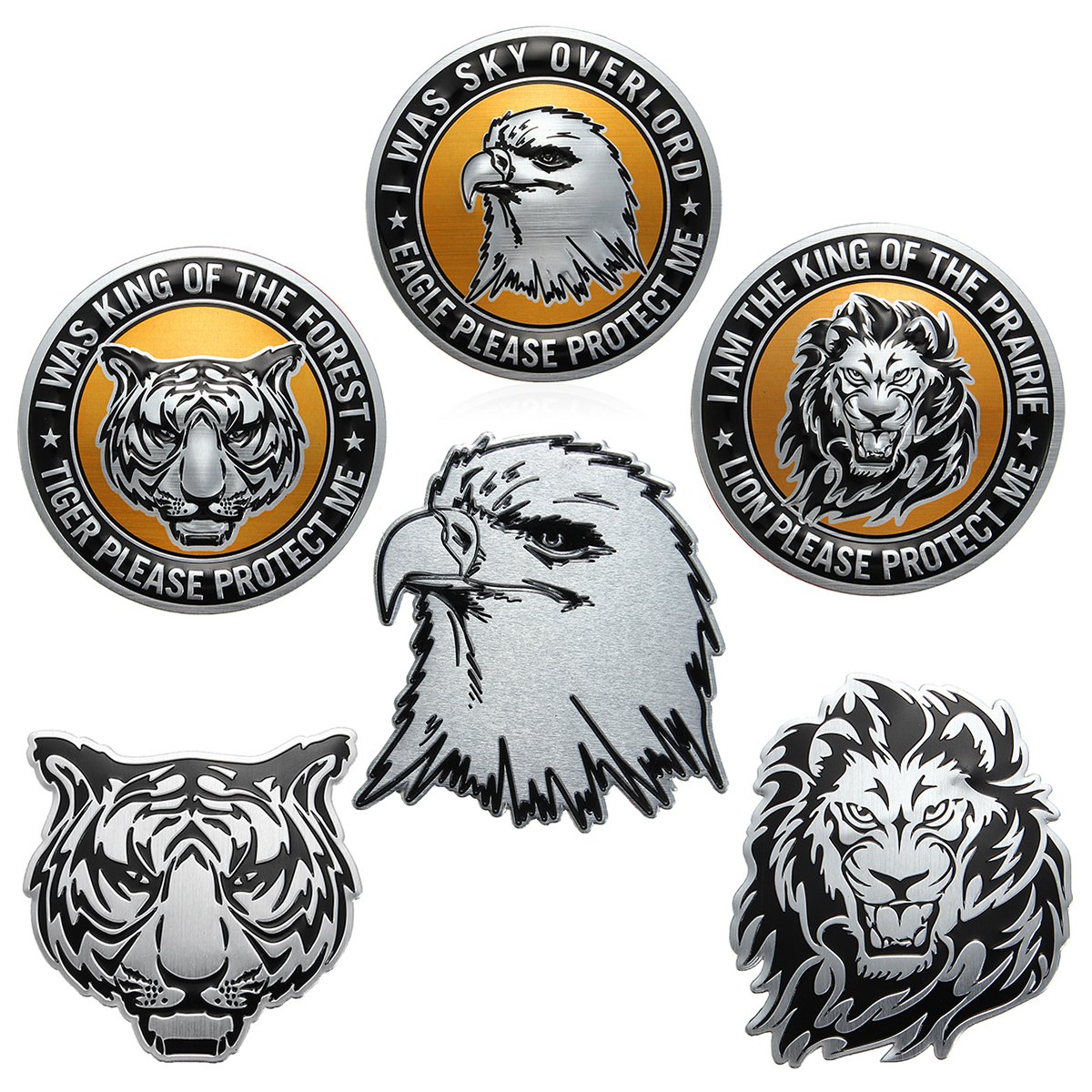 3D-DIY-Silver-Animals-Head-Metal-Logo-Sticker-Car-Motorcycle-Badge-Emblem-Decals-1474255